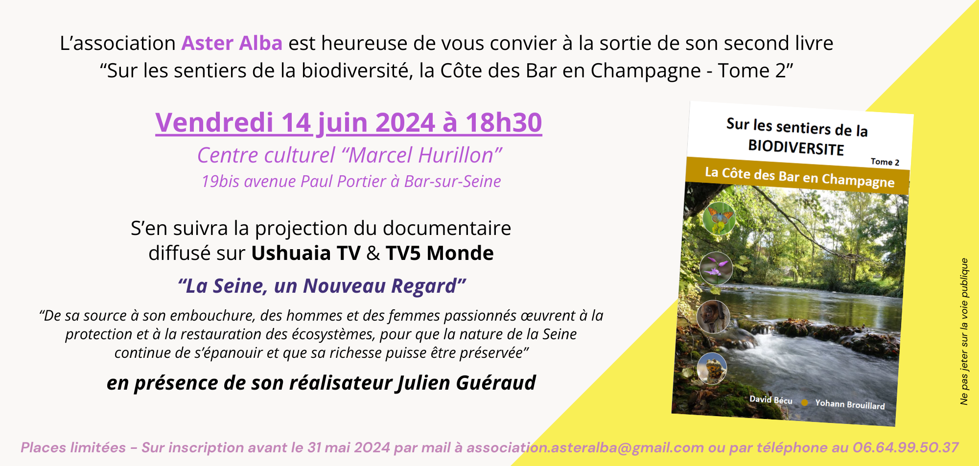 Soirée ASTER ALBA au Centre culturel Marcel Hurillon de Bar-sur-Seine