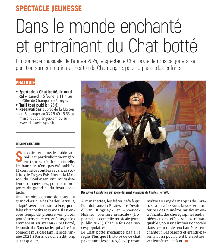 Dans le monde enchanté et entraînant du Chat botté