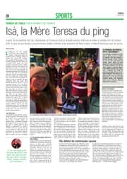 Isà, la Mère Teresa du ping, s’investit pour les autres