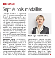 Sept Aubois (dont quelques Aubassadeurs ) médaillés.