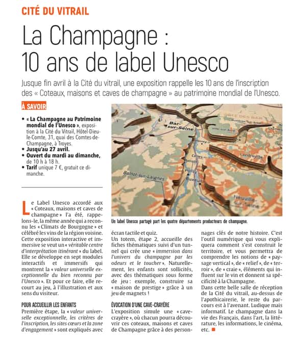 La Champagne au patrimoine mondial de l’Unesco : 10ans du label