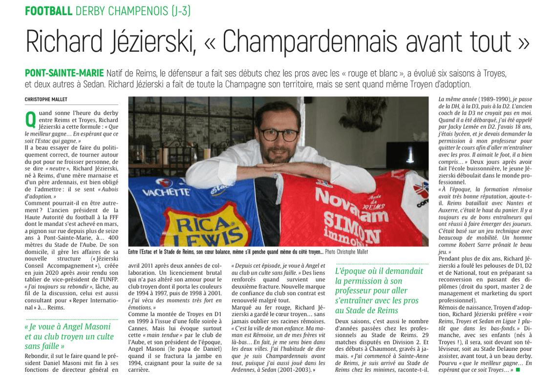 Richard Jézierski, Champardennais avant tout.