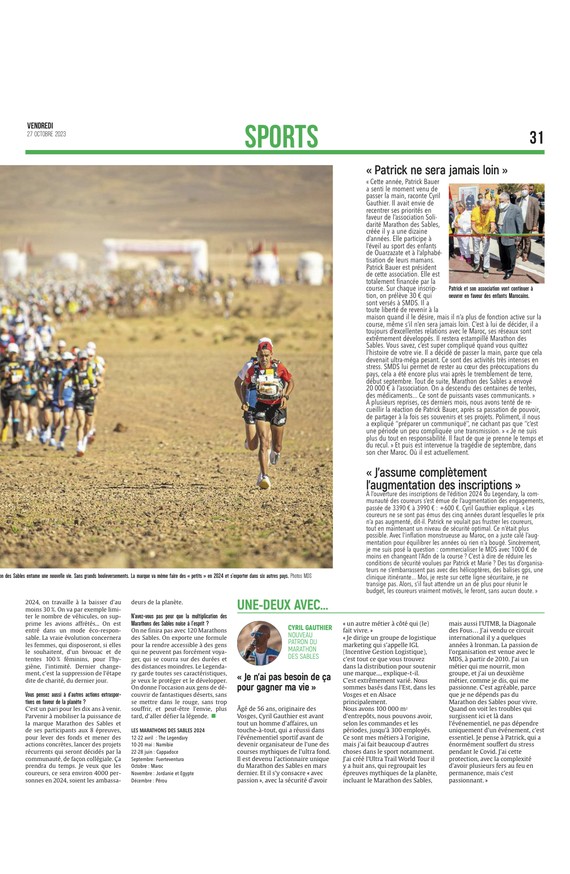 Marathon des Sables: nouveau patron, nouveaux enjeux, nouveaux horizons...