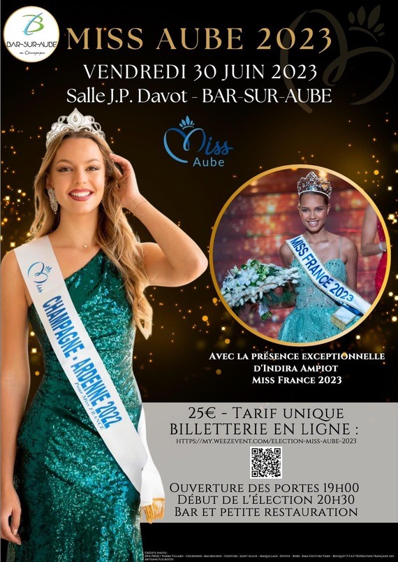 Soirée Miss France à l'Epace Davot de Bar-sur-Aube.