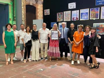 Soirée remise des tableaux parrainés pour IMAJ Centre pour l'Unesco.