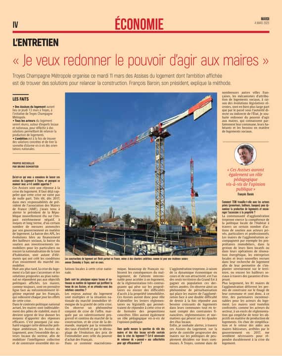 François Baroin veut redonner le pouvoir de construire aux maires de l’Aube