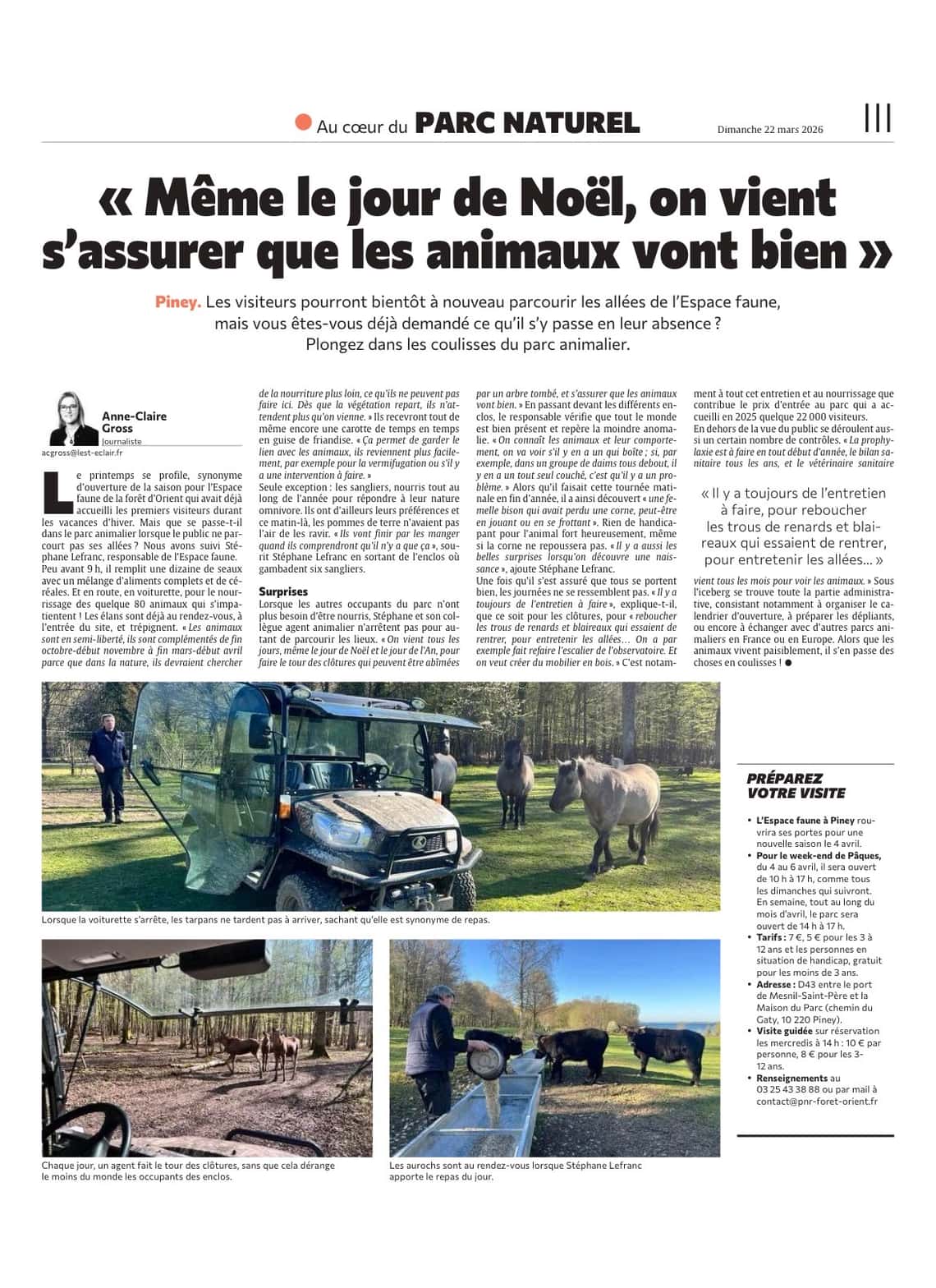 Dans les coulisses de l'Espace Faune