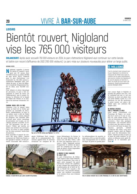 Nigloland rouvre bientôt, voici les nouveautés 2025 du parc d’attractions
