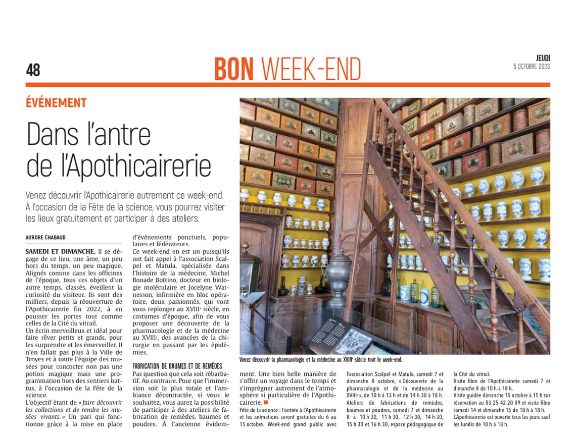 Dans l'Antre de l'Apothicairerie