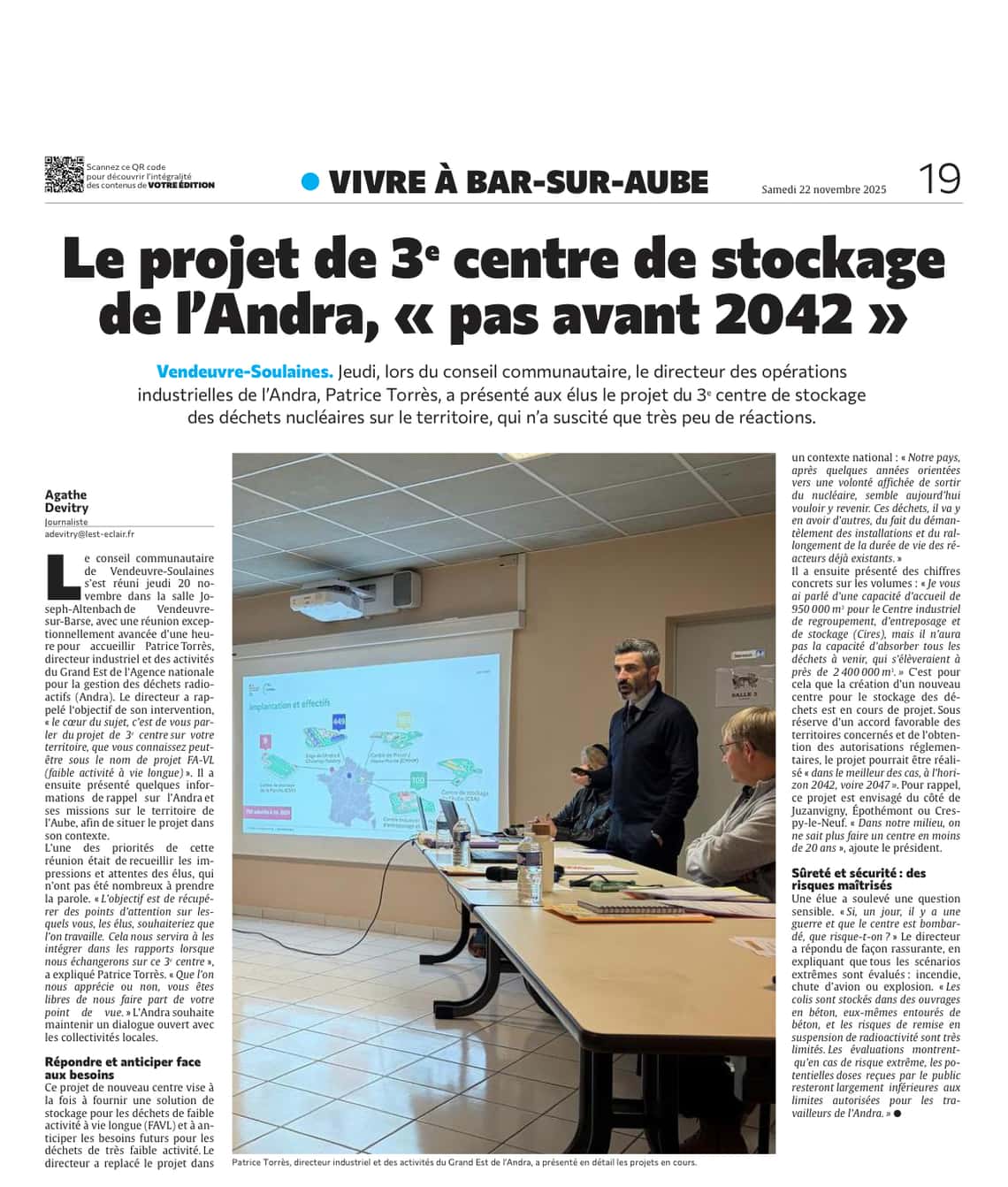 L’Andra a présenté son projet de 3e centre de stockage des déchets nucléaires