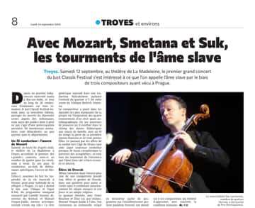 Avec Mozart, Smetana et Suk, les tourments de l'âme slave