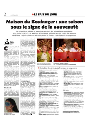 Maison du Boulanger : Une saison sous le signe de la nouveauté !