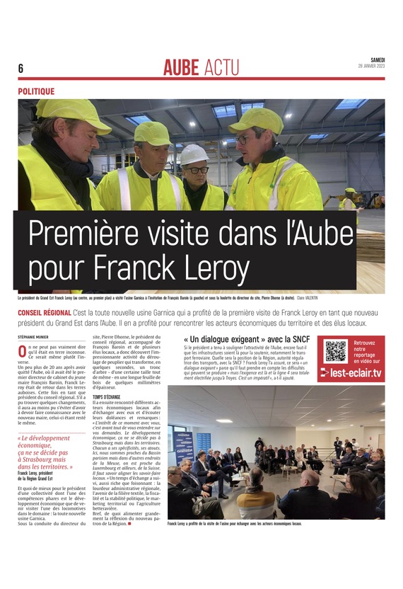 Première visite dans l’Aube pour Franck Leroy.