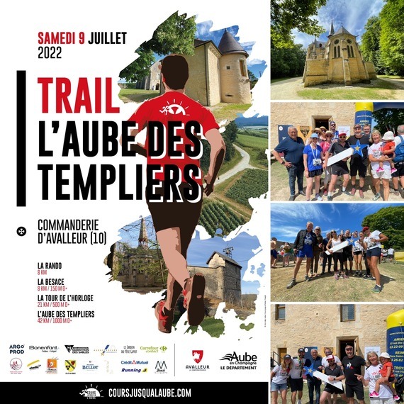 Une délégation au Trail des Templiers à la Commanderie d'Avalleur.