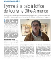 Hymne à la paix à l’office de tourisme Othe-Armance