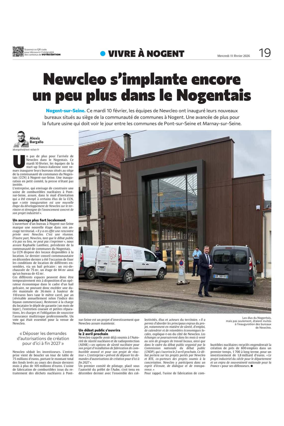 Newcleo s’implante encore un peu plus dans le Nogentais