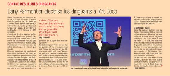 Dany Parmentier électrise les dirigeants à l'art Déco