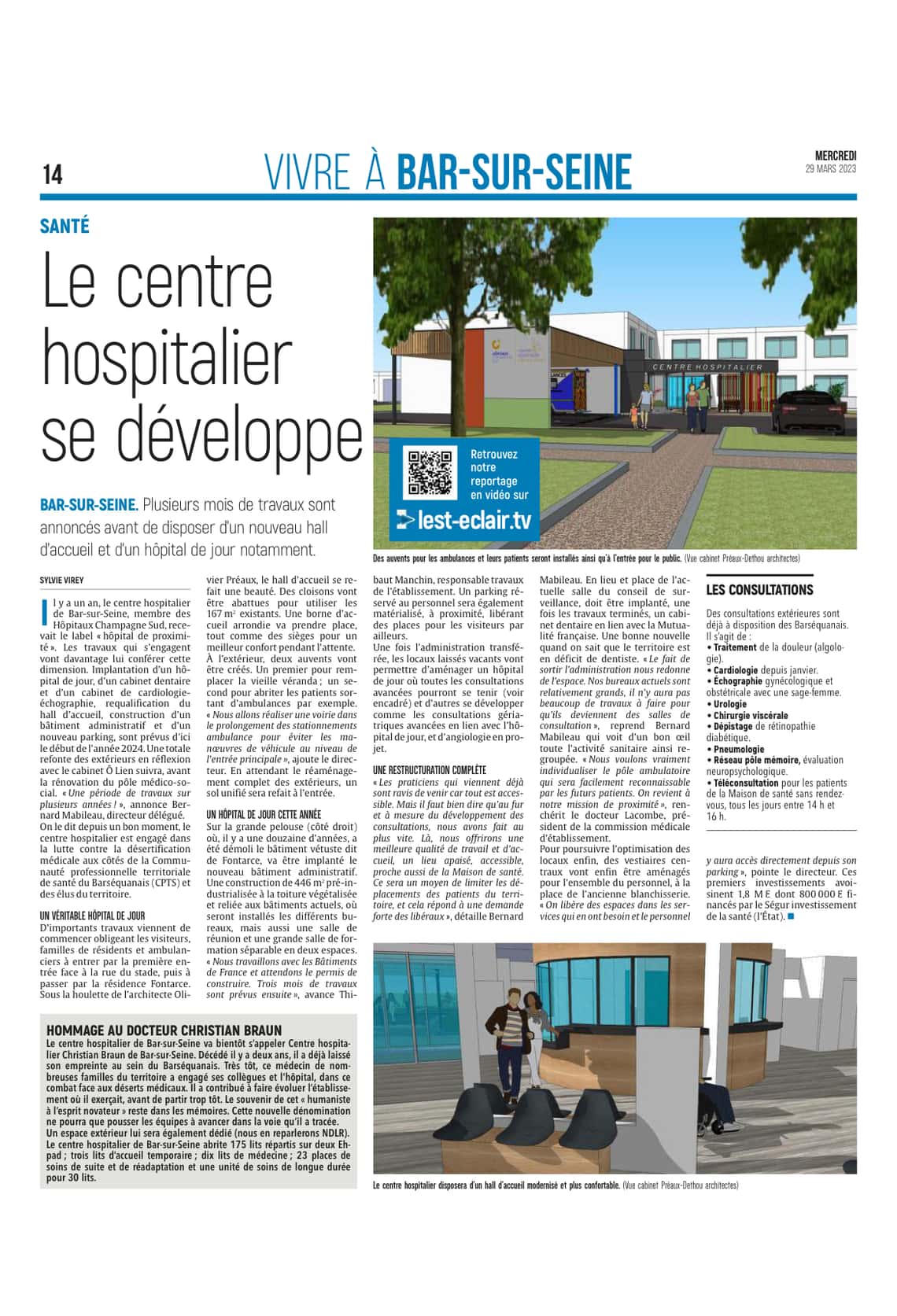 Le centre hospitalier de Bar-sur-Seine se développe et se restructure