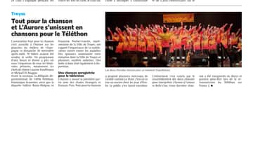 Tout pour la chanson et l'Aurore s'unissent en chansons pour le Téléthon