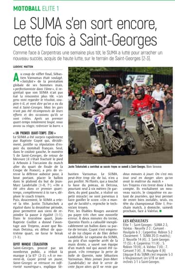 Le SUMA s'en sort à Saint Georges.