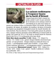 La saison redémarre à l’espace faune de la forêt d’Orient