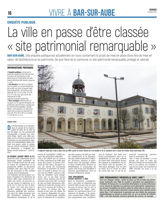 Bar-sur-Aube : La ville en passe d'être classée site patrimonial remarquable