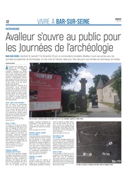 Avalleur s’ouvre au public pour les journées de l’archéologie