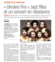La Madeleine : Ukraine Fire, sept filles et un concert en résistance.