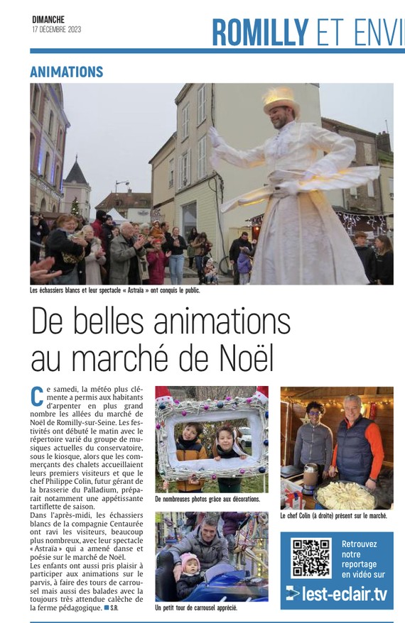 De belles animations au marché de Noël de Romilly-sur-Seine