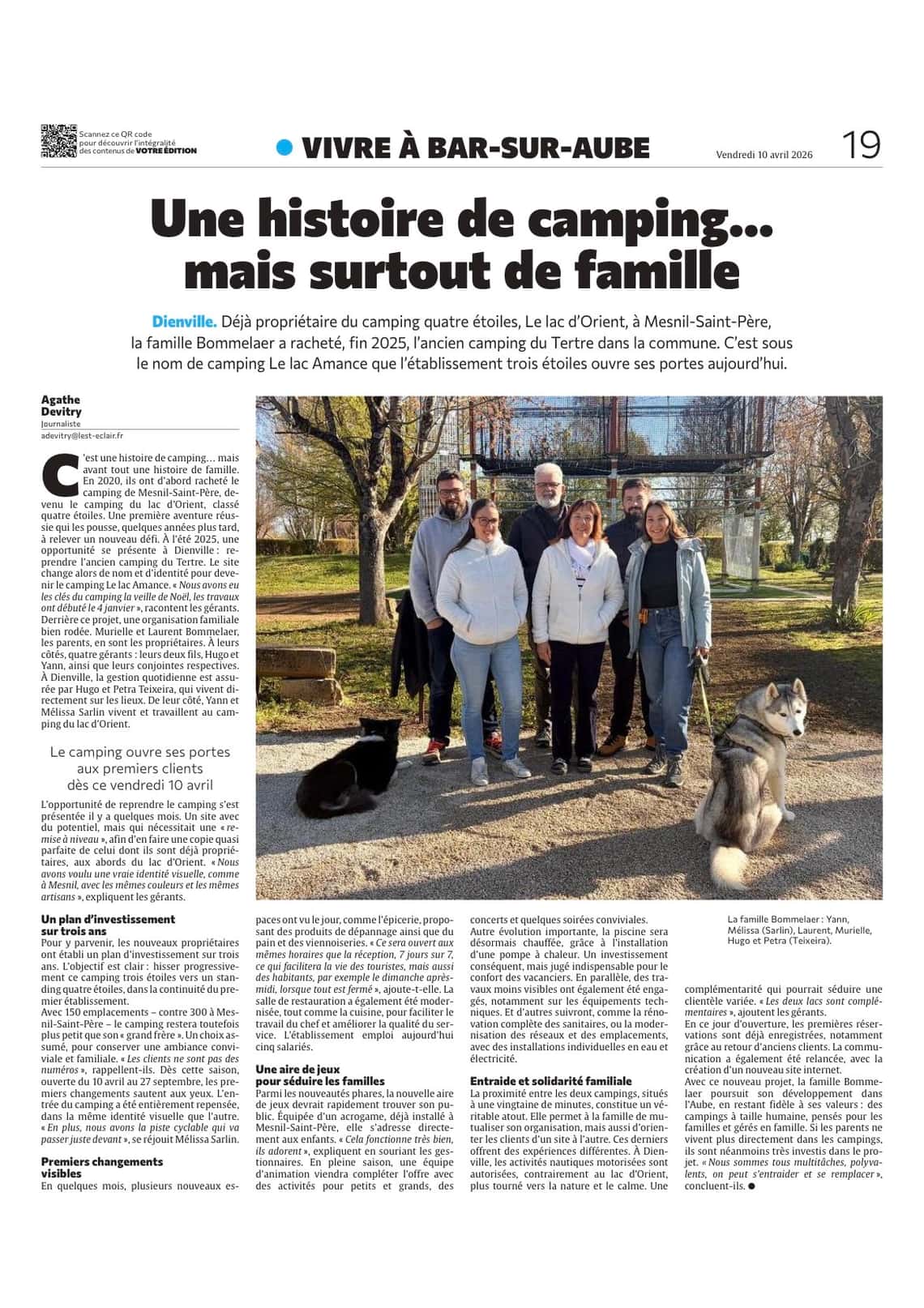 Une histoire de camping ... mais surtout de famille