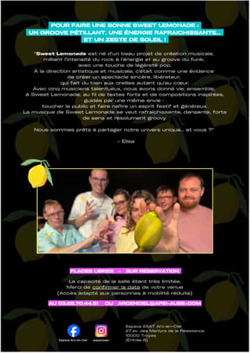 Concert Sweet Lemonade pour l'APEI