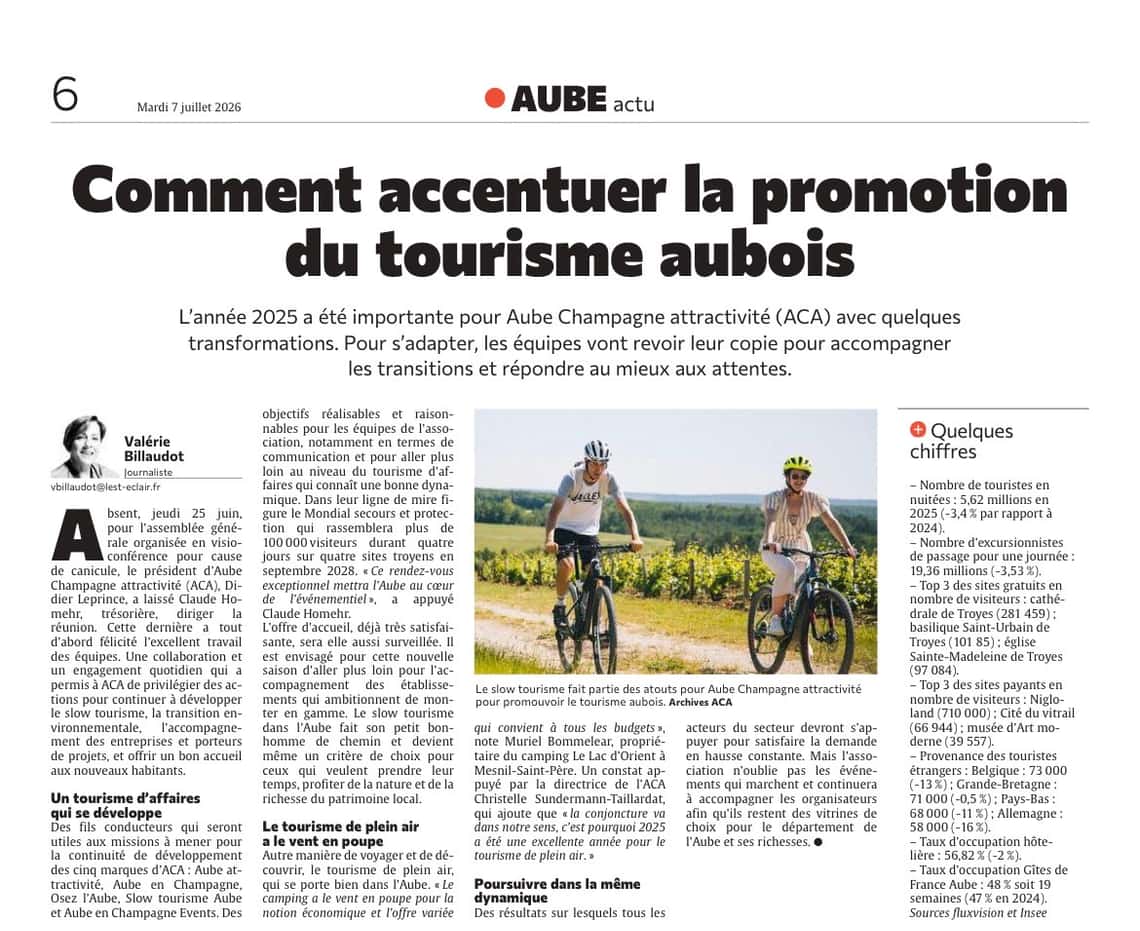 Comment accentuer la promotion du tourisme aubois ?