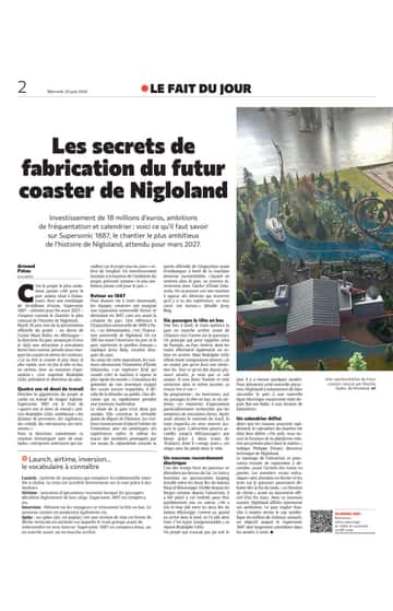 Les secrets de fabrication du futur coaster de Nigloland