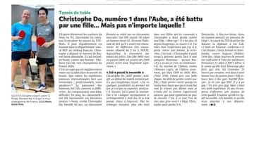 Tennis de table : Christophe Do, numéro 1 dans l’Aube, a été battu par une fille