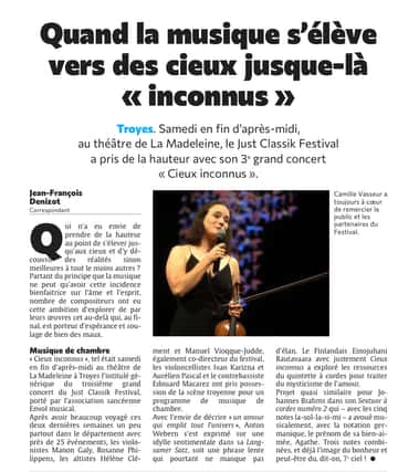 Quand la musique s’élève vers des cieux jusque-là « inconnus »