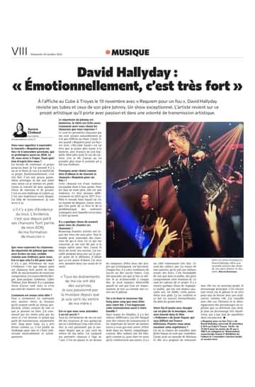 David Hallyday : « Émotionnellement, c’est très fort »