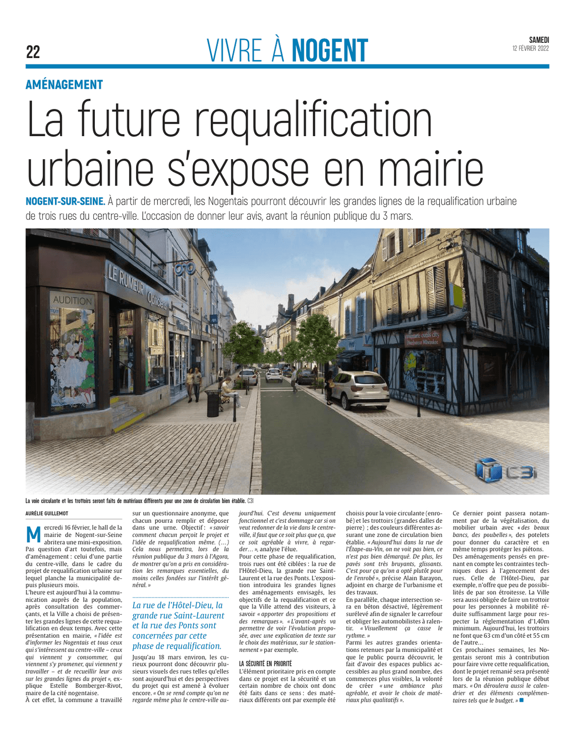La future requalification urbaine s'expose en mairie.