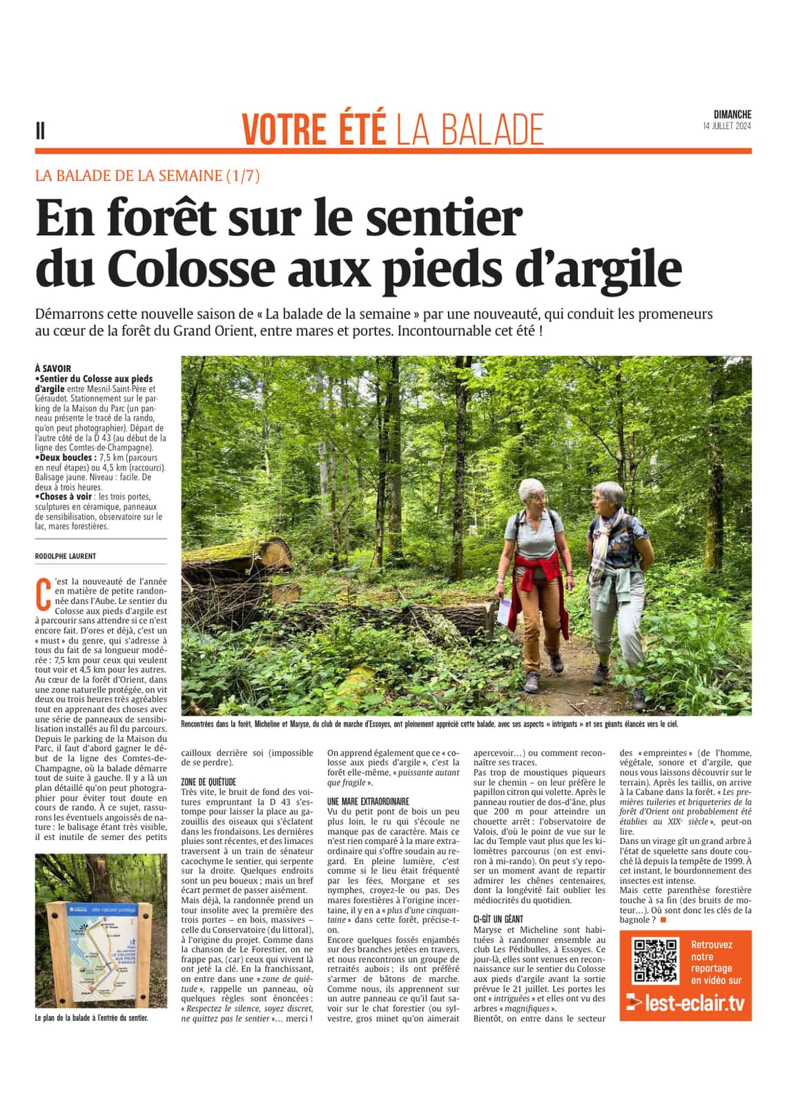 En forêt sur le sentier de randonnée du Colosse aux pieds d’argile
