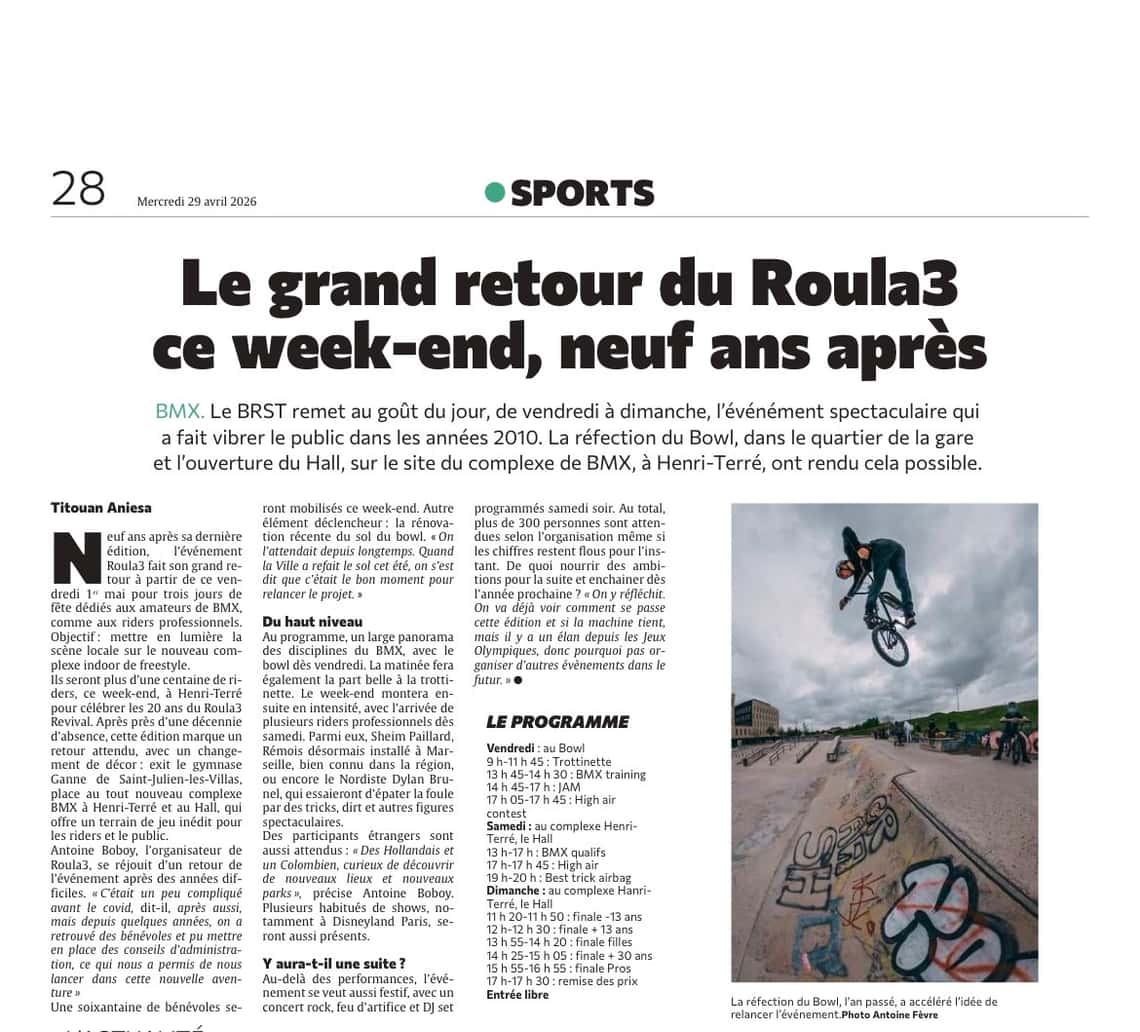 Le grand retour de Roula3 ce week-end, neuf ans après…