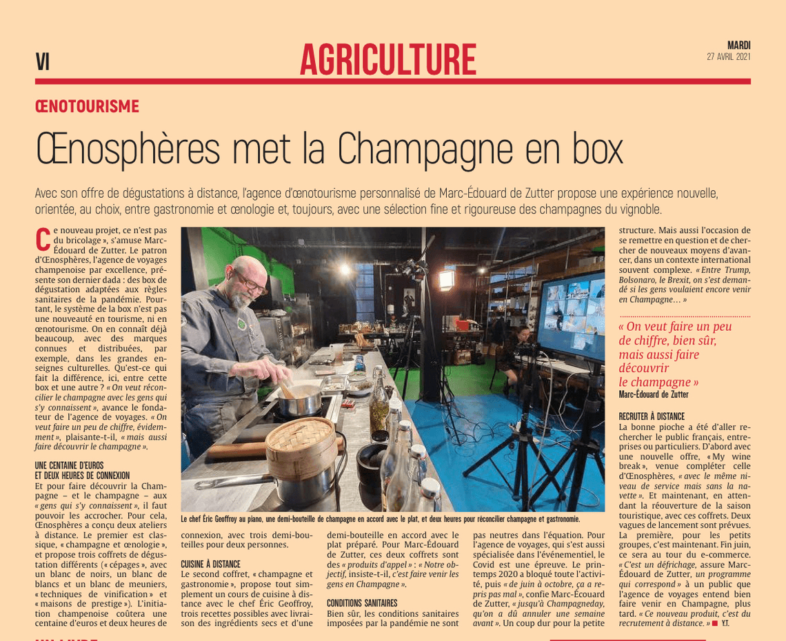Oenosphères met la Champagne en box