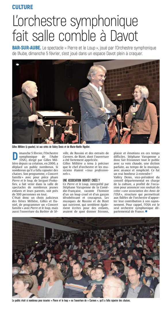 Bar-sur-Aube : l’orchestre symphonique fait salle comble à Davot