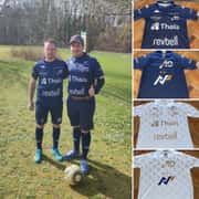 Nos Pépites Aubassadeurs footgolf aux couleurs de notre communauté.