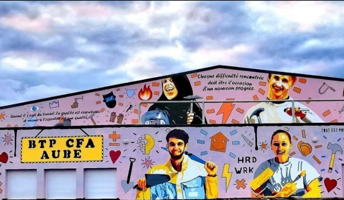 La fresque du CFA de Pont Sainte Marie est terminée