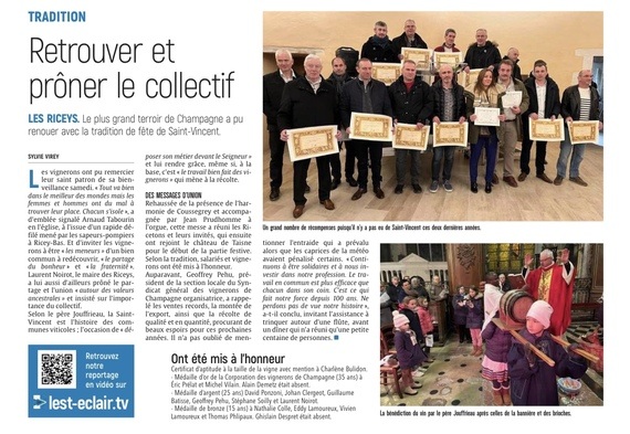 Saint-Vincent des Riceys : Retrouver et prôner le collectif