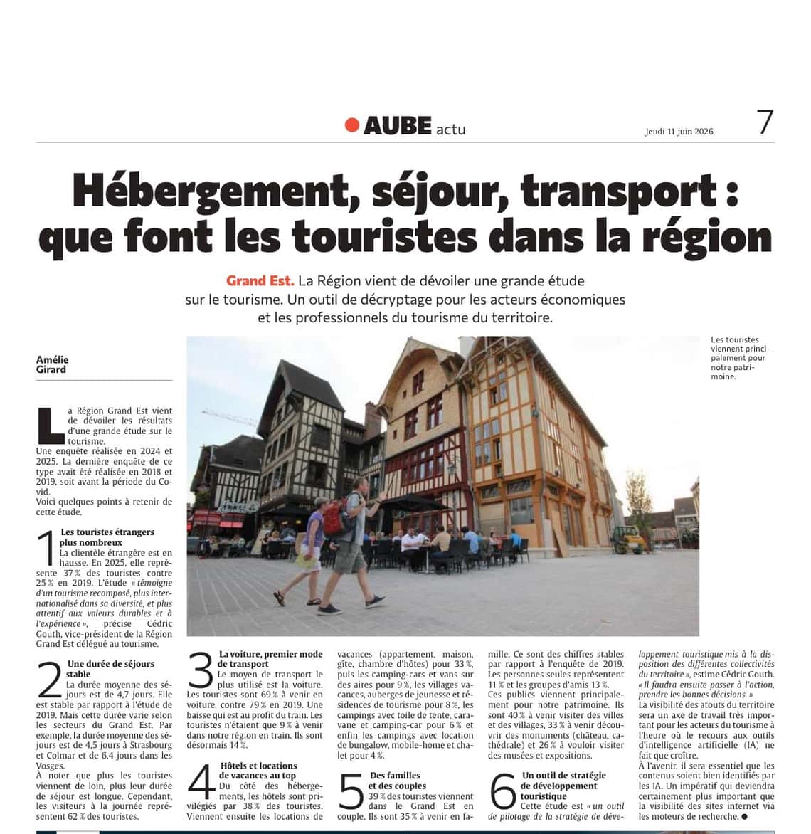 Hébergement, séjour, transport : que font les touristes dans la région ?