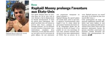 Boxe : Raphaël Monny prolonge l’aventure aux États-Unis