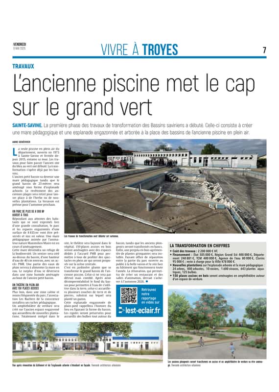 L’ancienne piscine de Sainte-Savine entame sa transformation