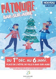 Une patinoire pour Noël à Bar-sur-Aube.