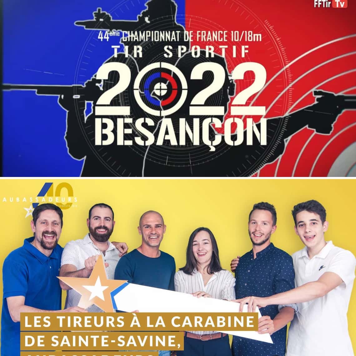 Les tireurs de Sainte Savine aux Championnats de France de Besançon.