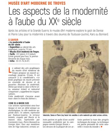 Une exposition sur les aspects de la modernité à l’aube du XXe siècle.